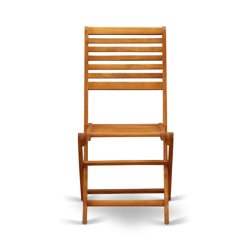Cameron Foldable Outdoor Dining Chairs - Acacia Wood, Set of 2, Natural Oil, Chair without Arms
