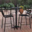 Table de bar ronde en aluminium à hauteur de 23,25 po avec plateau rabattable pour l'intérieur et l'extérieur Brincken-87464120
