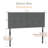 Upholstered Faux Leather Quuen Size Headboard,Sturdy Metal Legs,Tufted Upholstery Design