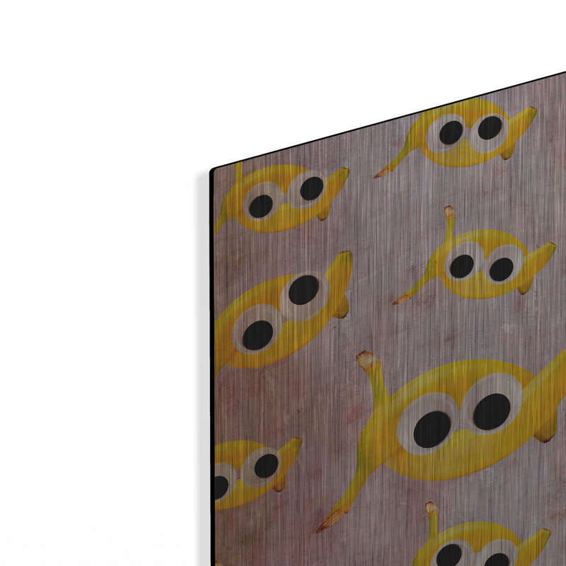 "Luxe Metal Art 'Goin' Bananas 'par Elo Marc, art mural en métal" par Elo Marc, H 24 po x l 16 po