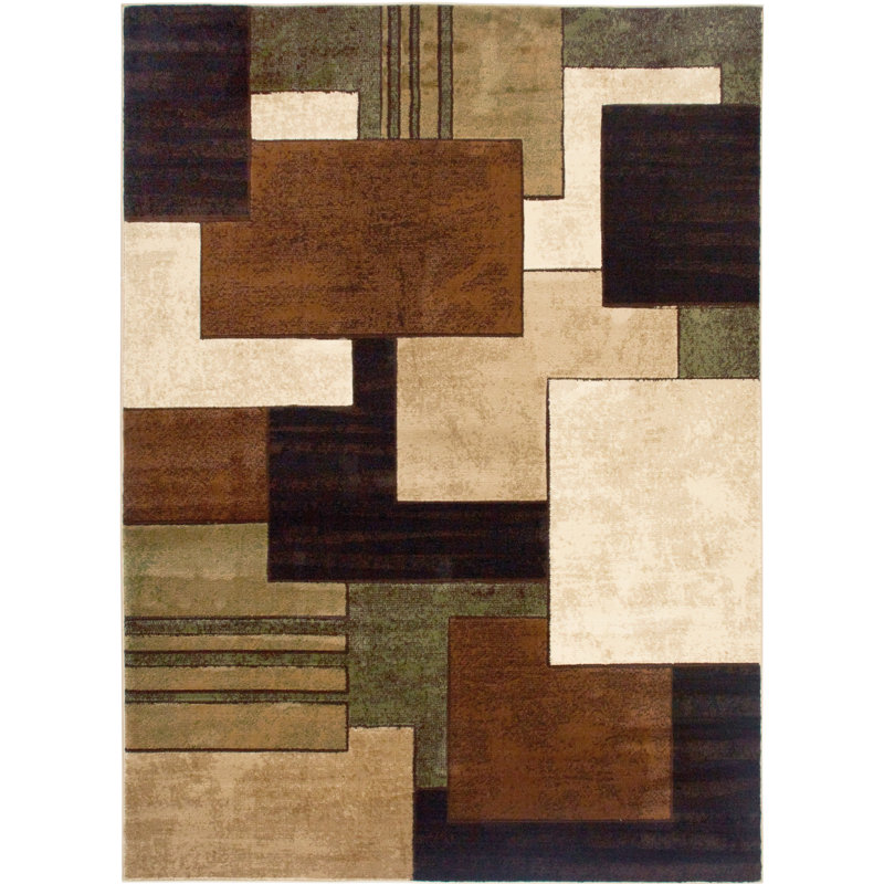 Tapis brun / vert Burle