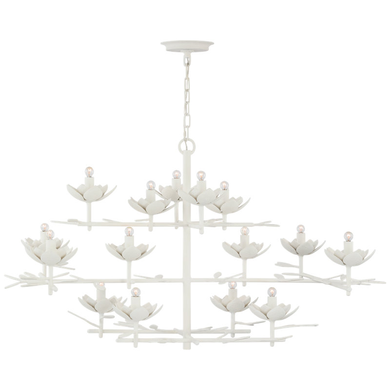 Clementine 15 - Light Chandelier, Plaster White