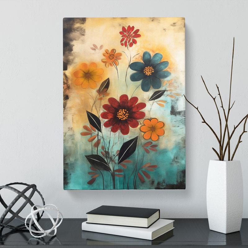 Atkison Flowers Mid Century Vol.4 - Wrapped Canvas, 76cm H x 50cm W x 3cm D