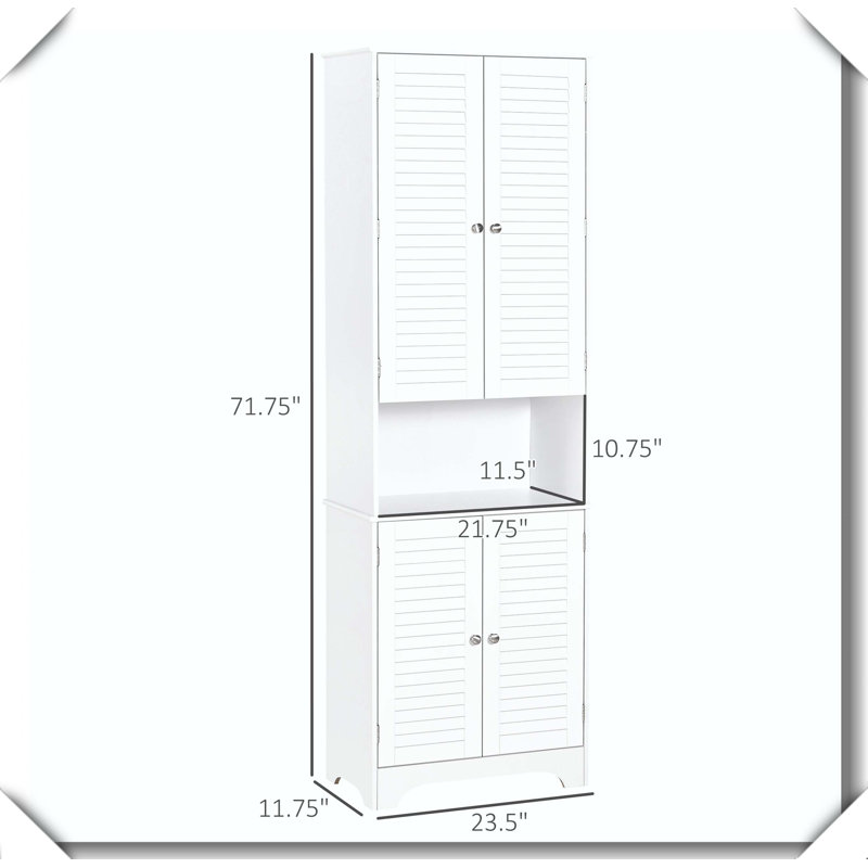 Armoire de rangement autoportante, Blanc