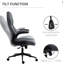 Chaise de bureau gris foncé, inclinable et réglable en hauteur, chaise avec structure de soutien