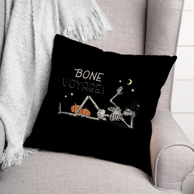  Voyage d'os! Housse de coussin carré et insert