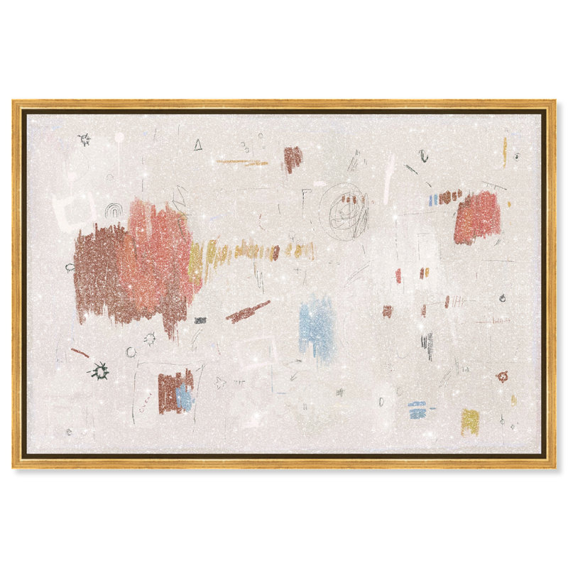 Expression Wall Canvas Abstract Print by Oliver Gal, Black Frame, 15 x 10, 11"H x 16"W, Gold Frame