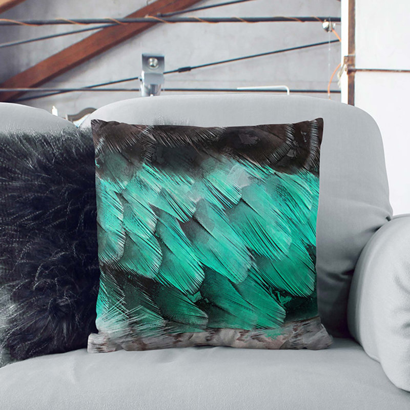 Square Throw Cushion, 40cm H x 40cm W x 15cm D, Black