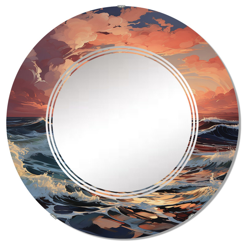 Norfolkvale - Miroir mural rond, 32 po x 32 po