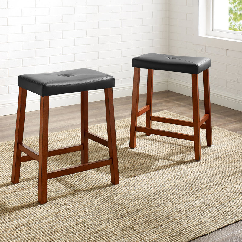Braylie Upholstered Counter Stool, Classic Cherry, Counter Stool (24" Seat Height)