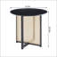 Table ronde noire en bois massif