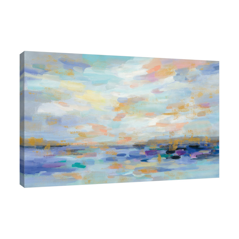 " Golden Sunrise " by Silvia Vassileva, Wrapped Canvas, 32" H x 48" W x 1.5" D
