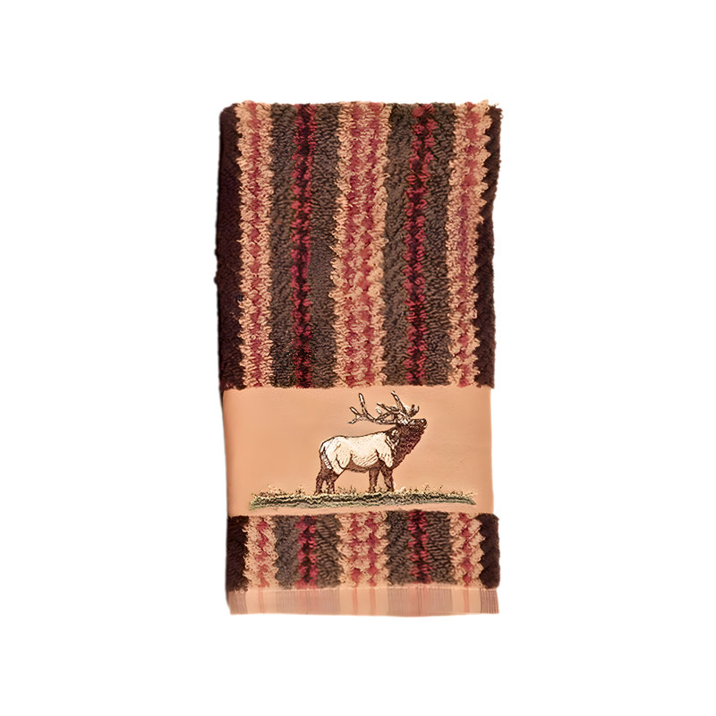 Débarbouillette rustique 100% coton Elk Print