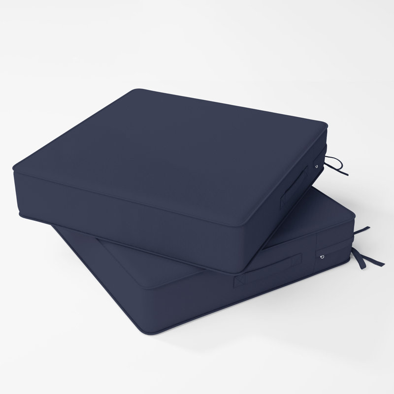 Coussins de chaise d'extérieur 17 x 16 x 3, L 17 po x P 16 po, Marine, 3''