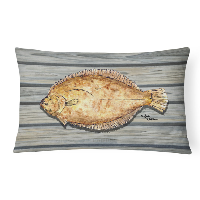 Coussin décoratif intérieur/extérieur fish flounder