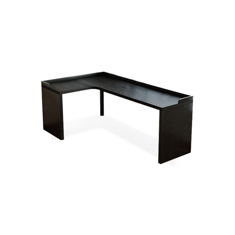Bureau d'angle moderne et simple en forme de L noir, Retour à gauche, H 29,53 po x l 62,99 po x P 39,37 po