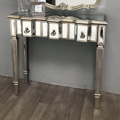 Cuyuna 85cm Glass Top Console Table