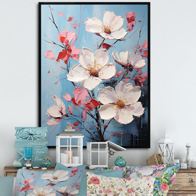Fusion de cornouiller rose fauve sur toile