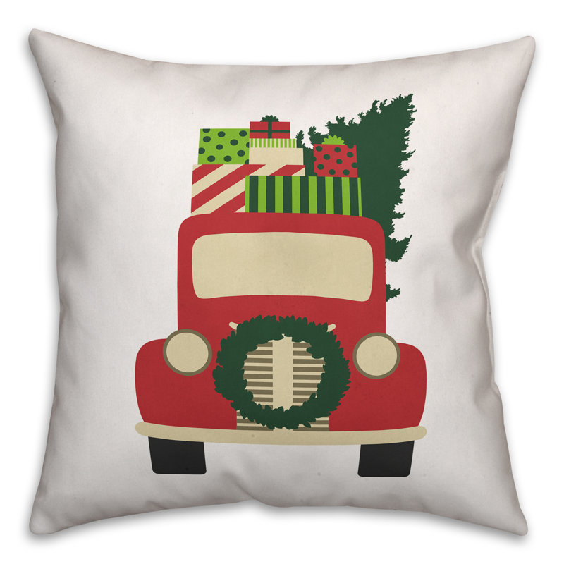 Housse et insert de coussin rétro Vintage Christmas, 18 po x 18 po, Housse de coussin