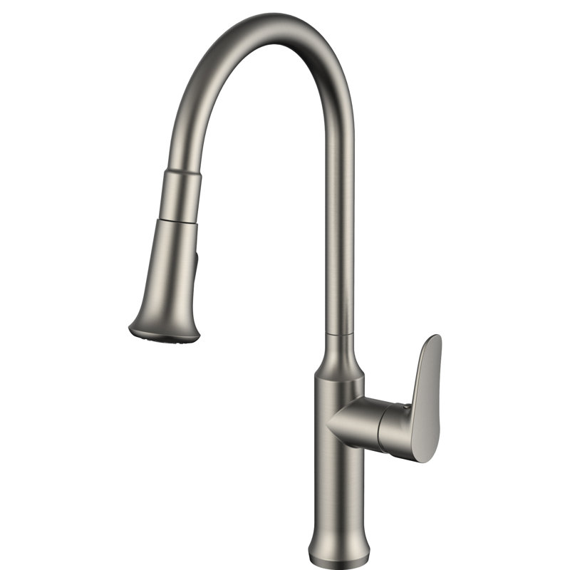 Daweier Pull Out Kitchen Faucet, Brushed Nickel
