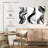 Wispy Black Brush Strokes Multi Piece Canvas Print-93025577