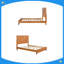 Base de lit plateforme avec tête de lit, grand lit en bois naturel, aucun sommier requis-1640049165-1640049203