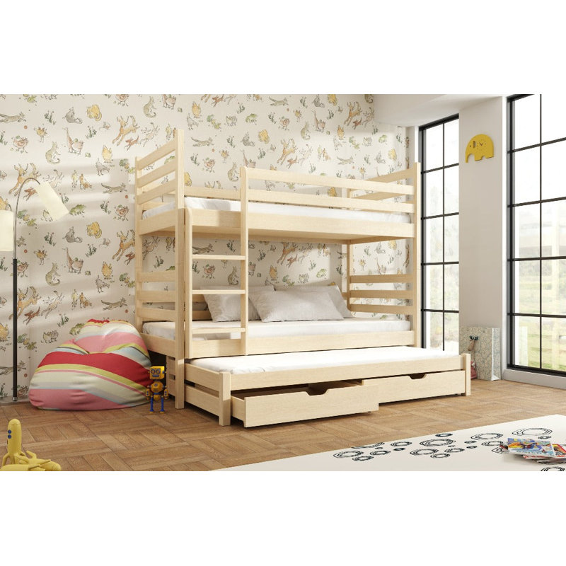 Tombolo Bunk Bed with Storage Included with Built-in Ladder Included with Trundle Included