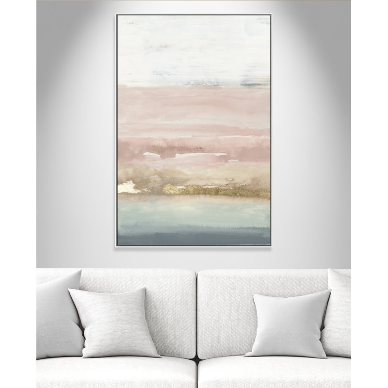 Cotton Cany Horizon Cotton Candy Horizon - reproduction d'art, H 61,5 po x l 41,5 po x P 2 po, Toile avec cadre blanc