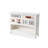 White Rectangular Solid Wood Console Table-758825956