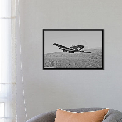 A P-51D Mustang In Flight Over Hollister, California by Scott Germain - Gallery-Wrapped Canvas Giclée on Canvas
