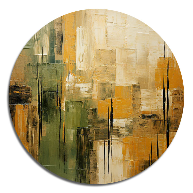 Duhon - Abstract Round Metal Art, H 36 po x l 36 po