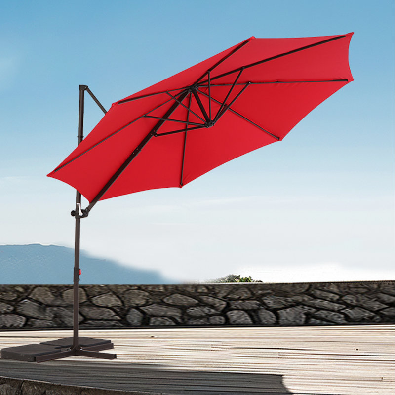 Parasol de marché de 120 po avec support Ruhina