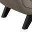 Chaise rembourrée Keley en gris et noir