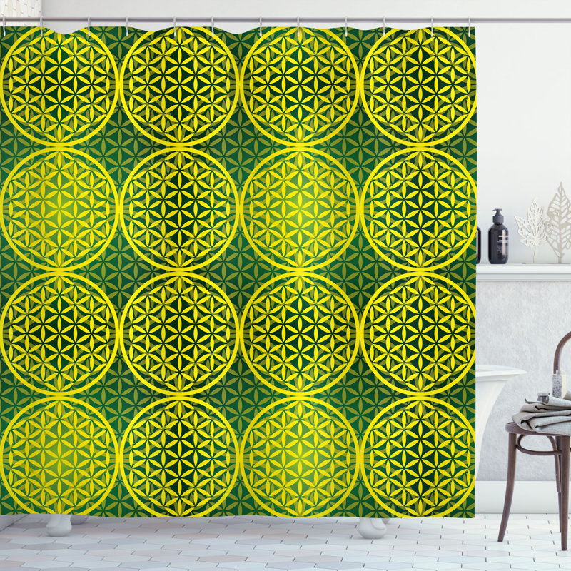 Shower Curtain with Hooks Included, 70"H x 69"W