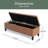 Upholstered Button Tufted Storage Ottoman, PU