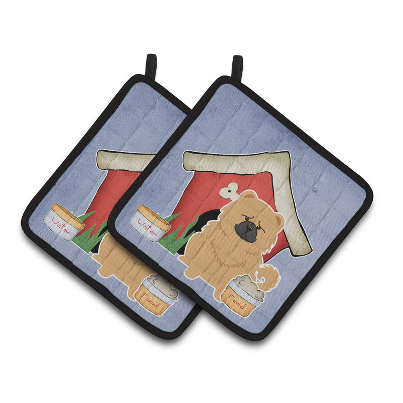 Cuisinier poignée chow chow de caroline trésors Dog House, Crème