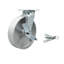 8 Inch Semi Steel Caster with Ball Bearing and Brake/Swivel Lock Service Caster