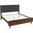 King Size Dark Walnut Contemporary Panel Bed For Bedroom, Offering Built - In Storage Solution, 80.42 Inches Wide Frame Style Having Rounded Corners And Airy Feel, 86.5 Long Bedroom-114270346