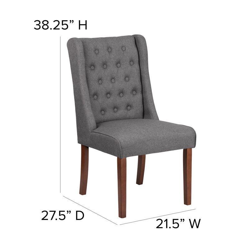 Chaise parsons rembourrée Prompton, gris