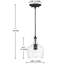 Luminaire suspendu en verre 3 lumières Laba l 6,89 po 