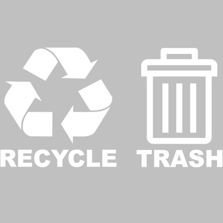 Vinyl Decals for Kitchen Garage Office Trash and Recycling -  in 2023