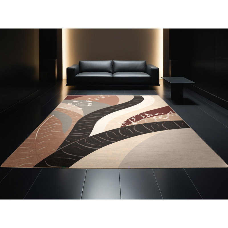 Tapis éclectique de Noël en cactus lavable à la machine Ortmund Christmas - beige, 5 x 8