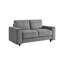 4 modulaires en velours côtelé gris, style minimaliste moderne, tissu doux, structure, pour 2 sièges à la maison, salon approprié