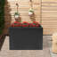 Boîte à fleurs en métal avec tablette amovible pour patio extérieur