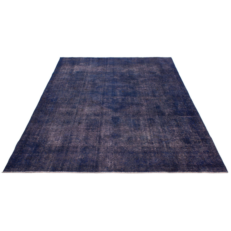 Tapis unique en laine bleu marine 9 pi 5 po x 12 pi 5 po Torney