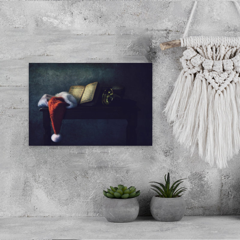 Nostalgic Christmas Melody Classic Traditional Vintage Winter Wall Art Print 1 Piece Wrapped Canvas Wall Art