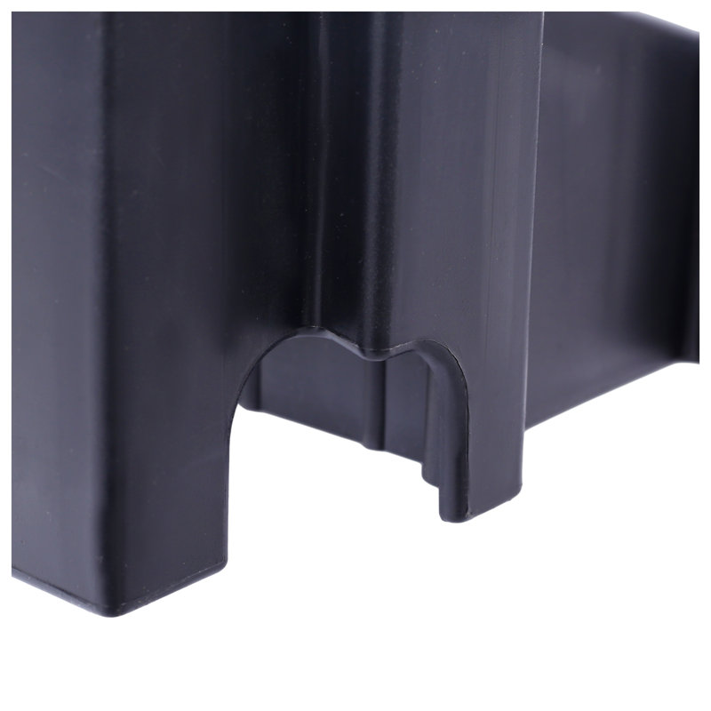 Rampe de trottoir portative en plastique pour automobile, hauteur de 4 pouces, noir