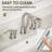 8 Inch Brushed Nickel Widespread Bathroom Sink Faucet 2 Pack, 2 Handle 3 Hole Bathroom Faucet With Metal Pop Up Drain And Water Supply Lines-120713464