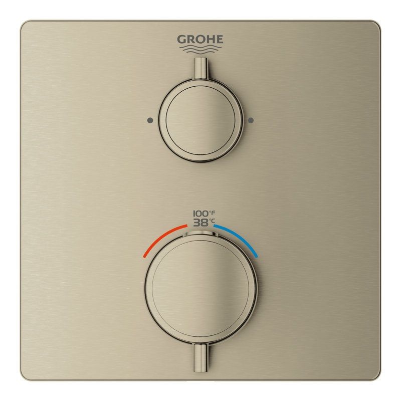 Grohtherm® Dual Function 2-Handle Thermostatic Trim, Brushed Nickel Infinity