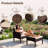 4 - Person Patio Conversation Set with Cushions-2093897489